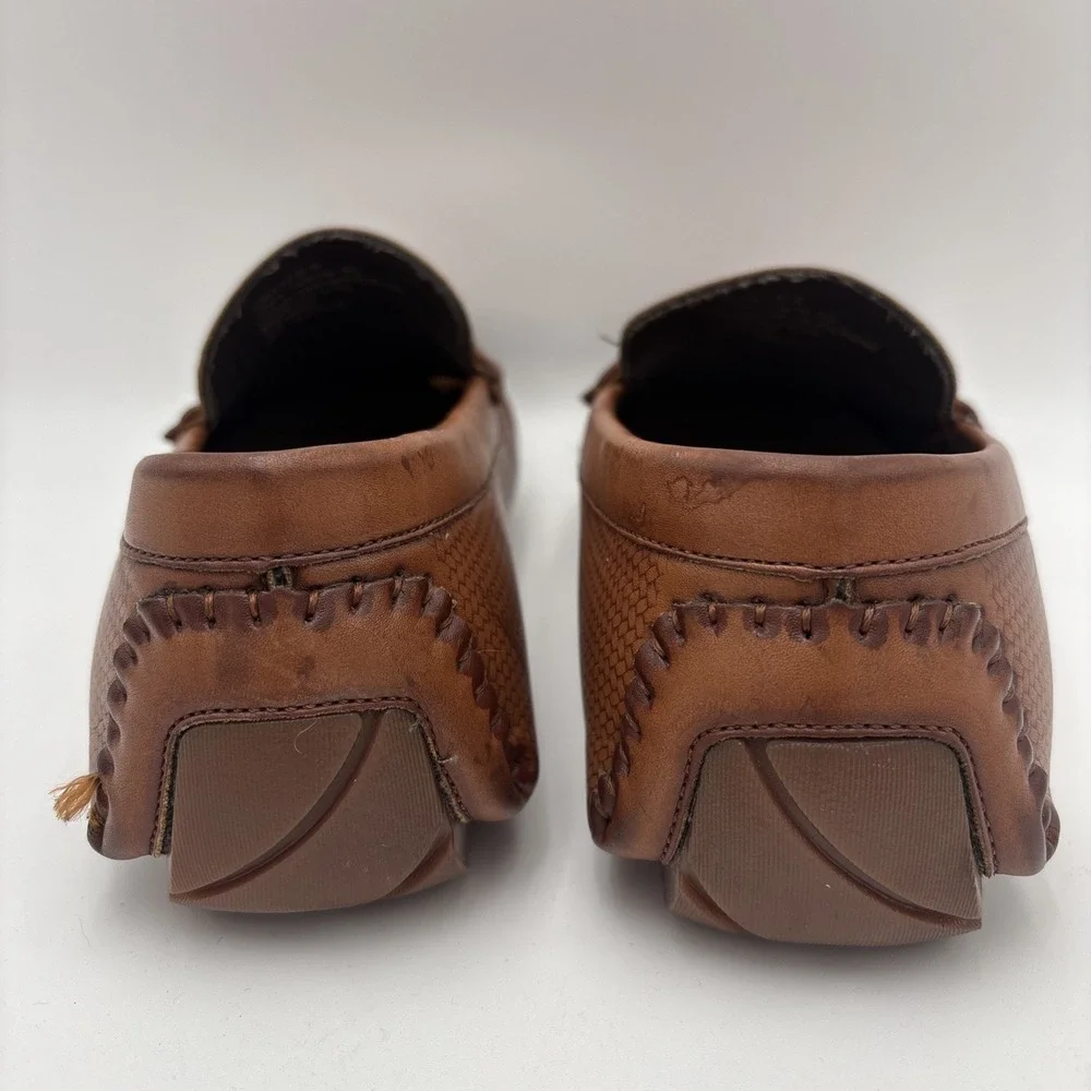 Guess Men's Driving Loafers Brown Size‎ 9.5 M Faux Leather Rubber Sole